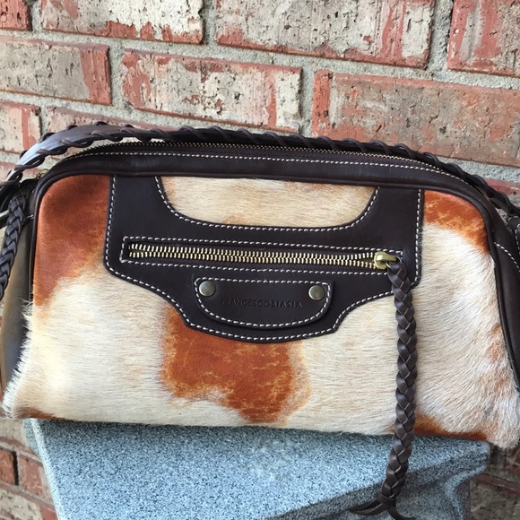 🚨B2G1 FRANCESCO BIASIA Animal Print Faux Fur Vintage Purse - Picture 4 of 10